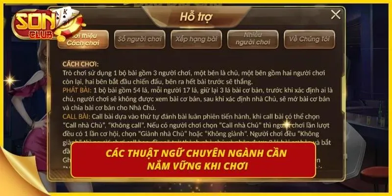 Danh sách thuật ngữ chuyên ngành cần nắm vững khi chơi