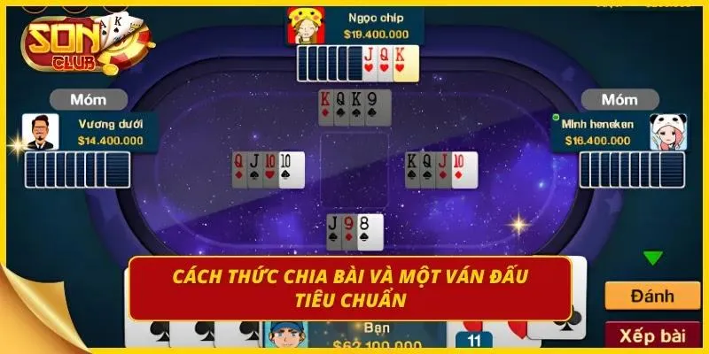 Giao diện hệ thống chia bài cho các bên một cách ngẫu nhiên