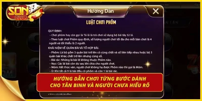 Trang chủ hiển thị phần hướng dẫn dành cho người mới