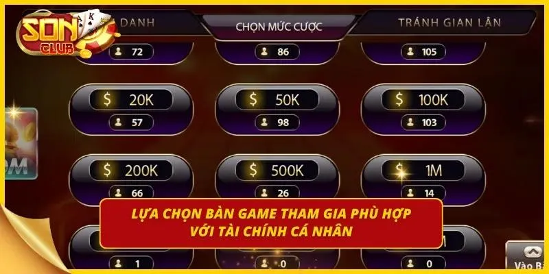Tân thủ lựa chọn giao diện bàn chơi thử khởi động