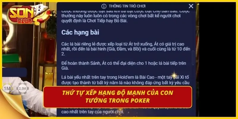 Bàn cược các sảnh bài lớn ăn các quân yếu hơn