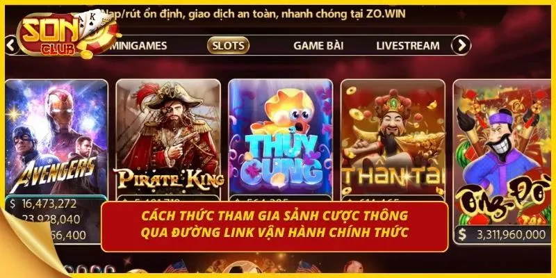 Cách thức tham gia vào cổng game qua đường link