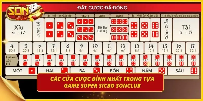 5 cửa cược phổ biến