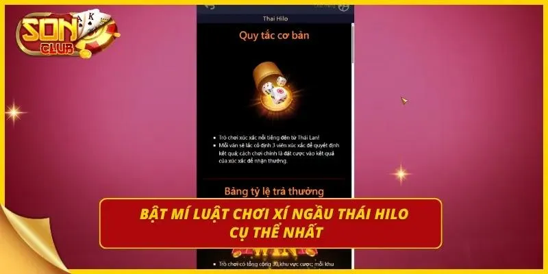 Luật chơi Xí Ngầu Thái Hilo dễ hiểu tại nền tảng